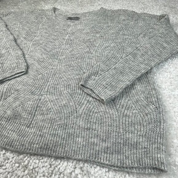 Anthropologie Keely Cable Knit Lightweight Sweater Gray - Picture 9 of 12